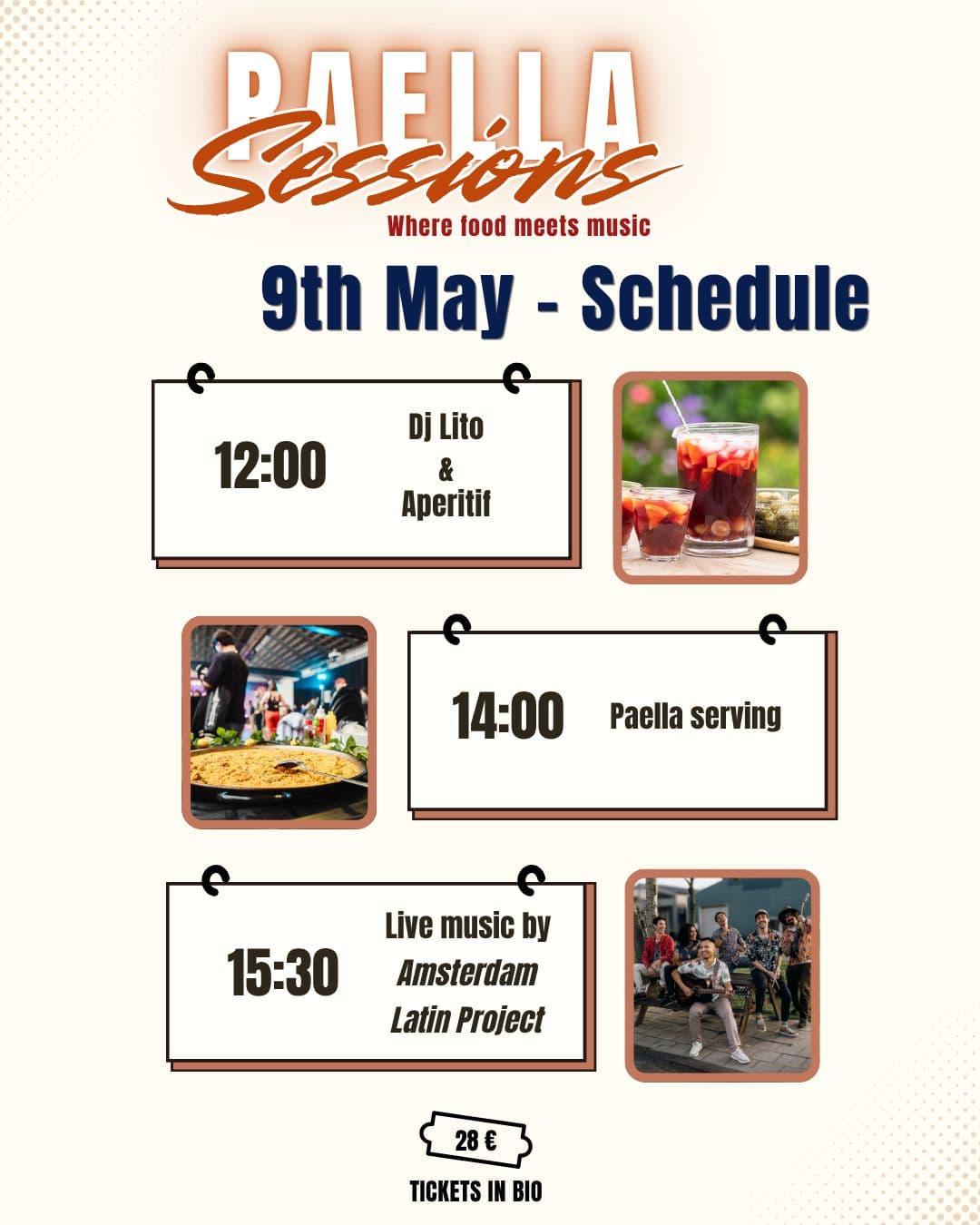 Paella Sessions Schedule